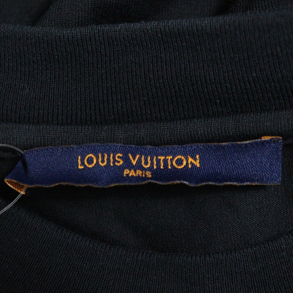 LOUIS VUITTON(ルイヴィトン) 21AW LVデボス エンボス クルーネック 半袖 カットソー Tシャツ ブラック RM212 NPG HLY64W