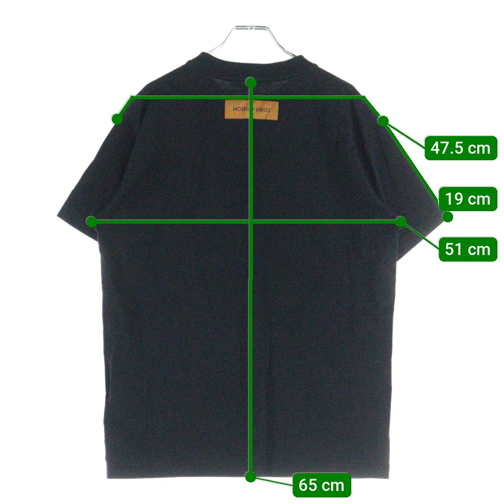 LOUIS VUITTON(ルイヴィトン) 21AW LVデボス エンボス クルーネック 半袖 カットソー Tシャツ ブラック RM212 NPG HLY64W