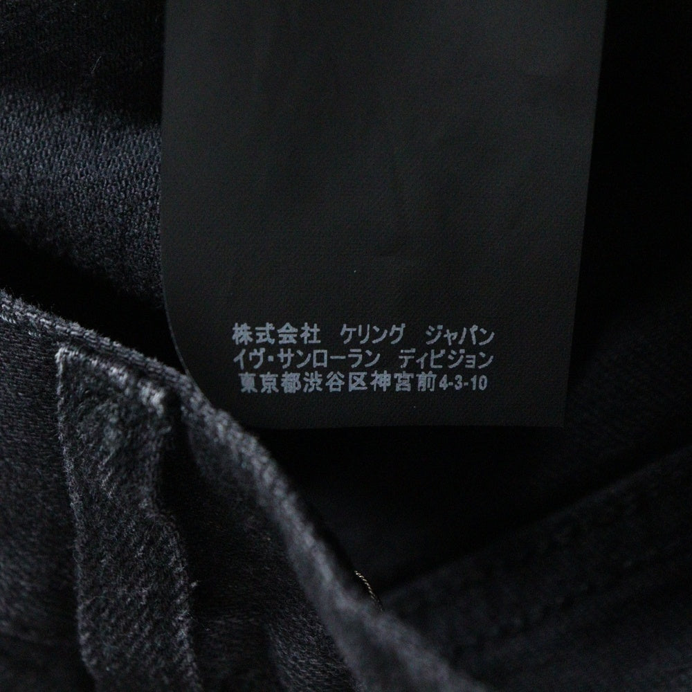 SAINT LAURENT PARIS(サンローランパリ) 16AW ダメージ加工 スキニー デニム パンツ ブラック 470340 Y869L