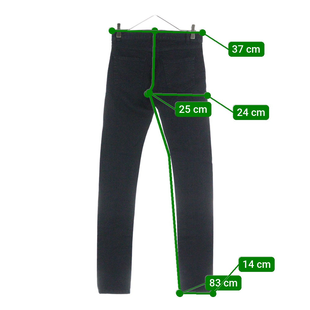 SAINT LAURENT PARIS(サンローランパリ) 16AW ダメージ加工 スキニー デニム パンツ ブラック 470340 Y869L