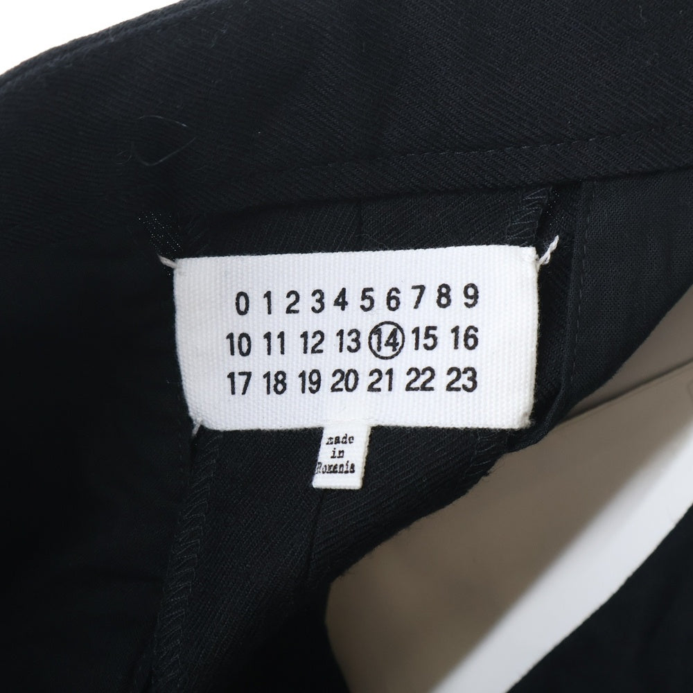 Maison Margiela 14(メゾンマルジェラ) 17AW ウールフランネルドローストリングパンツ ブラック S50KA0388 S47782