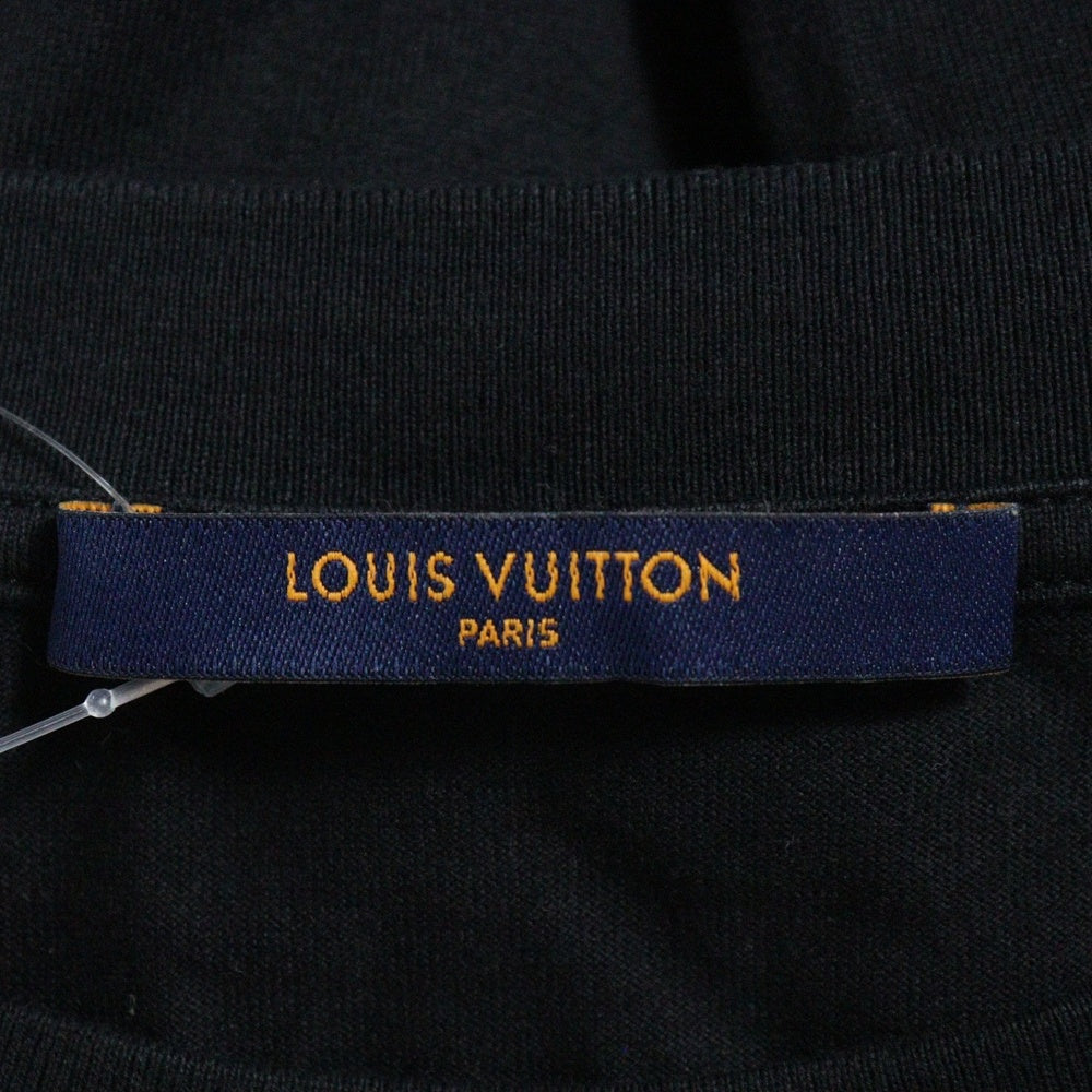 LOUIS VUITTON(ルイヴィトン) 22SS テルモヒートリアクティブ ロゴ プリント 半袖 カットソー Tシャツ ブラック RM221M NPG HMY13W