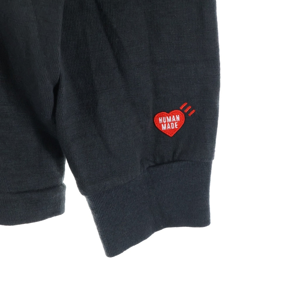 HUMAN MADE(ヒューマンメイド) 25SS GRAPHIC L/S T-SHIRT ハート ロゴ プリント 長袖カットソー Tシャツ グレー HM29CS019