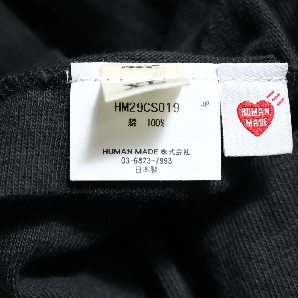 HUMAN MADE(ヒューマンメイド) 25SS GRAPHIC L/S T-SHIRT ハート ロゴ プリント 長袖カットソー Tシャツ グレー HM29CS019