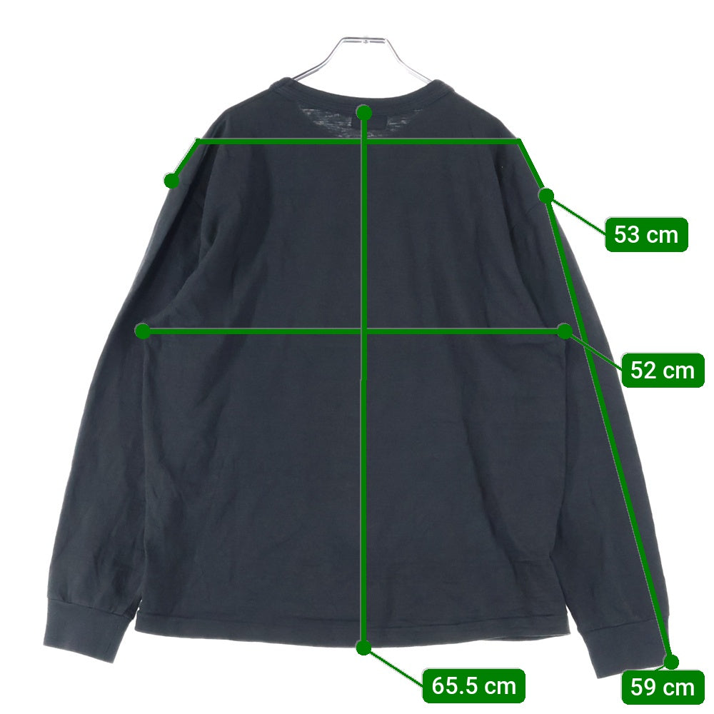 HUMAN MADE(ヒューマンメイド) 25SS GRAPHIC L/S T-SHIRT ハート ロゴ プリント 長袖カットソー Tシャツ グレー HM29CS019