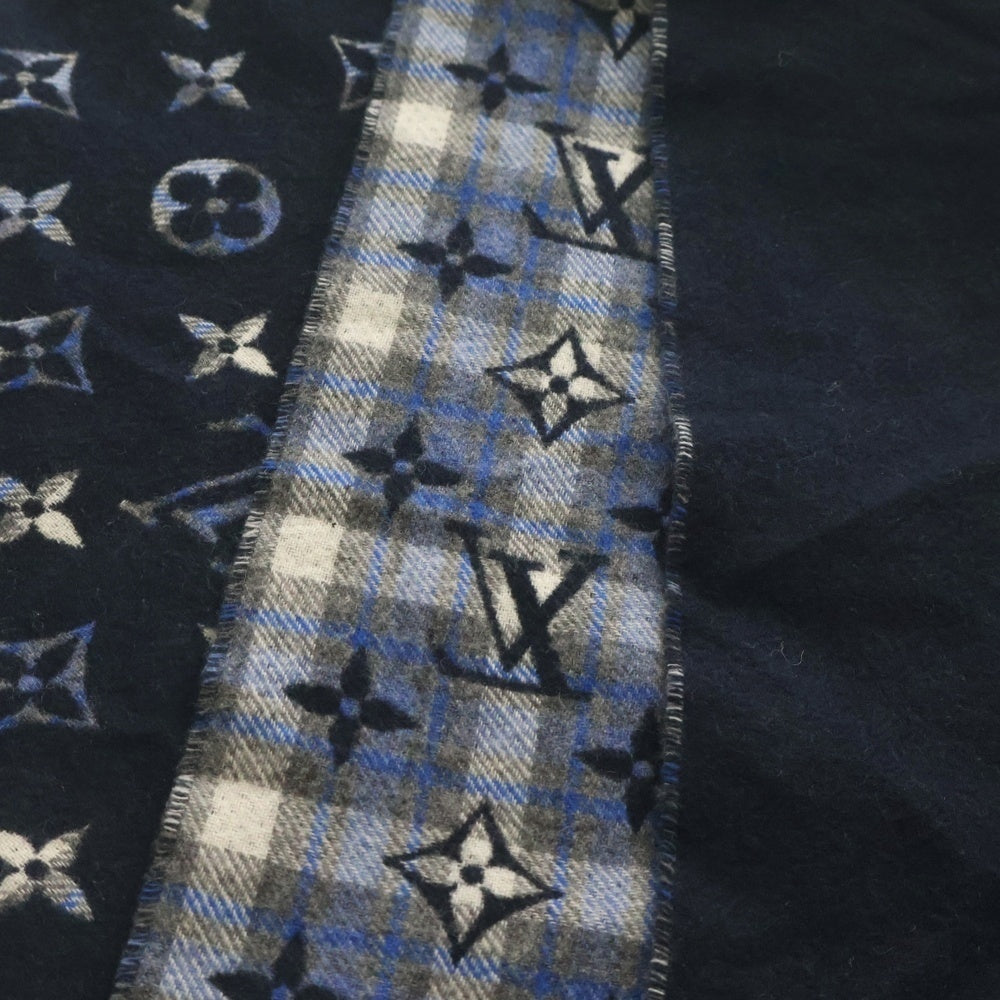 LOUIS VUITTON(ルイヴィトン) エシャルプ モノグラム グラディエントタータン カシミヤ ストール マフラー ブルー M71348