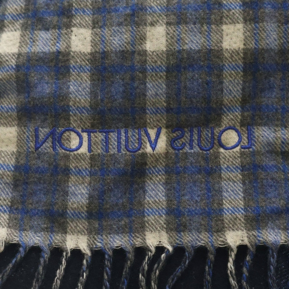 LOUIS VUITTON(ルイヴィトン) エシャルプ モノグラム グラディエントタータン カシミヤ ストール マフラー ブルー M71348