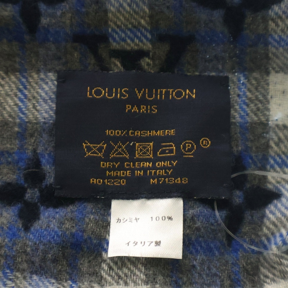 LOUIS VUITTON(ルイヴィトン) エシャルプ モノグラム グラディエントタータン カシミヤ ストール マフラー ブルー M71348