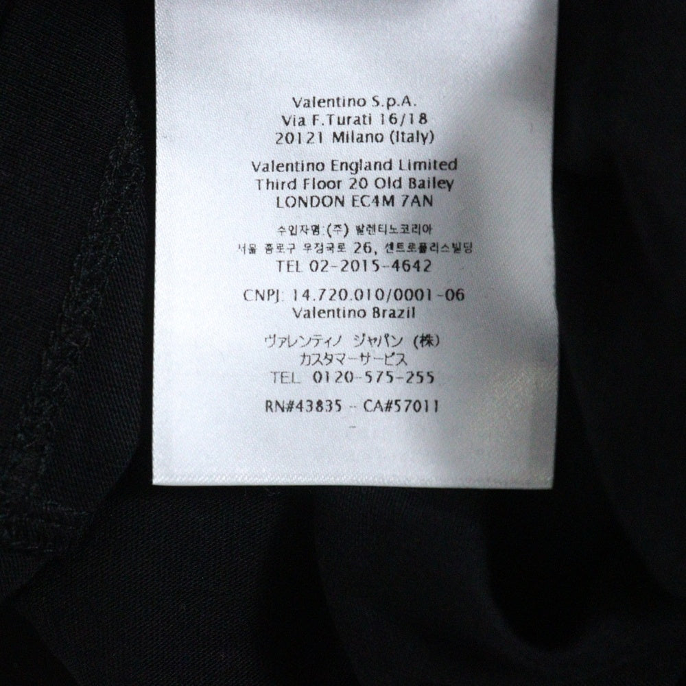 VALENTINO(ヴァレンティノ) フロントロゴプリント半袖Tシャツ ブラック XV3MG10V738