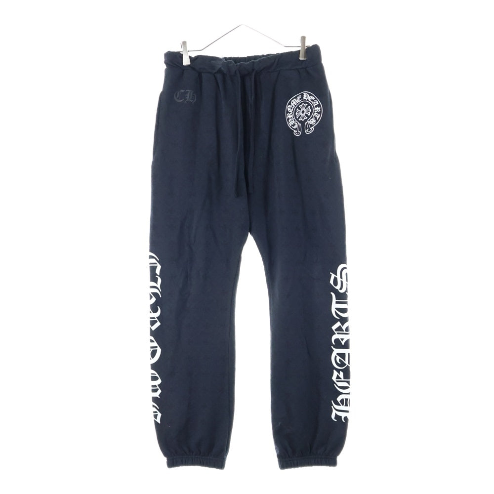CHROME HEARTS(クロムハーツ) SWEAT PANTS サイドロゴ CHプラス総柄 スウェットロングパンツ ブラック