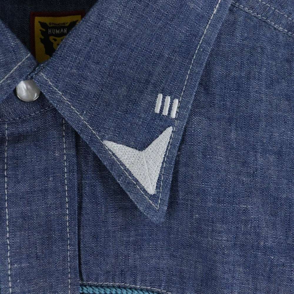 HUMAN MADE(ヒューマンメイド) 22SS WESTERN CHAMBRAY SHIRT アヒル刺繍 ウエスタンシャツ インディゴ