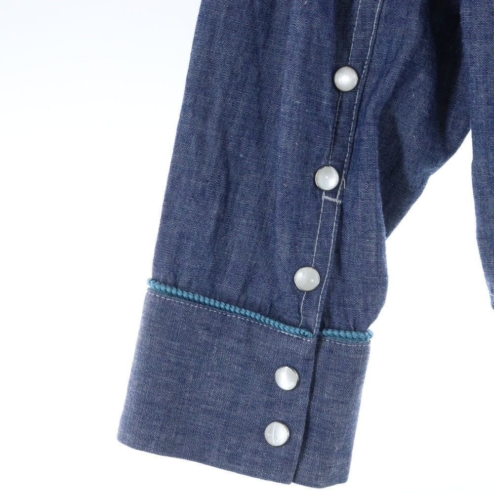 HUMAN MADE(ヒューマンメイド) 22SS WESTERN CHAMBRAY SHIRT アヒル刺繍 ウエスタンシャツ インディゴ