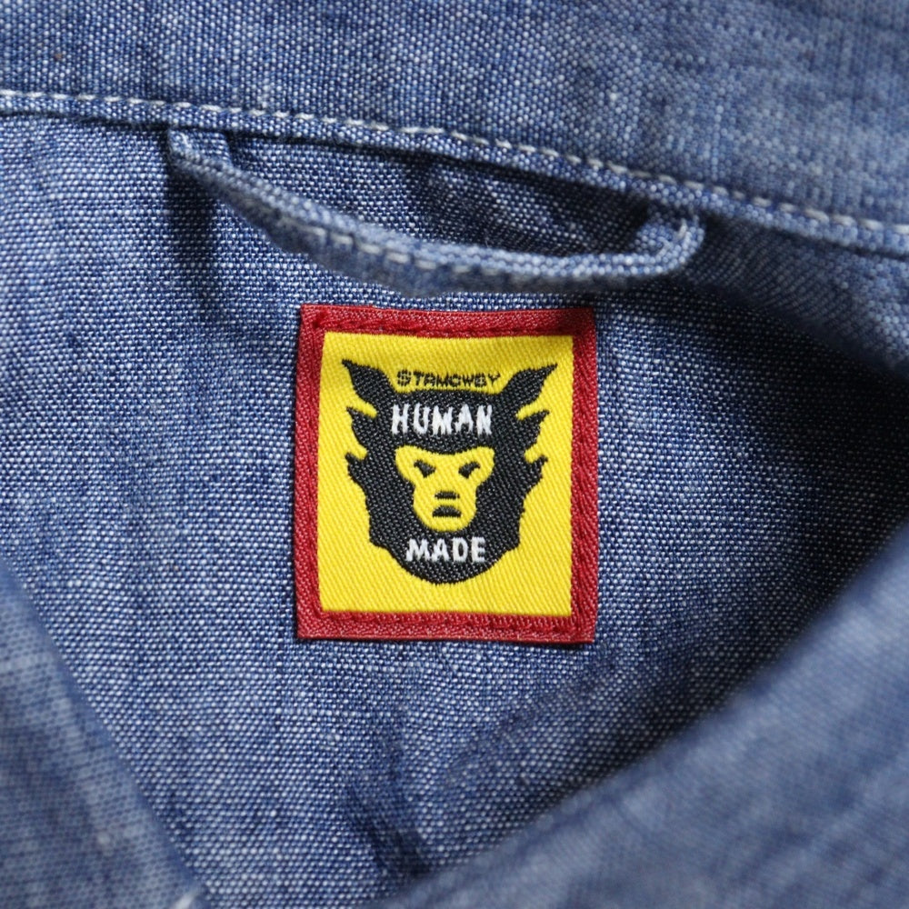 HUMAN MADE(ヒューマンメイド) 22SS WESTERN CHAMBRAY SHIRT アヒル刺繍 ウエスタンシャツ インディゴ