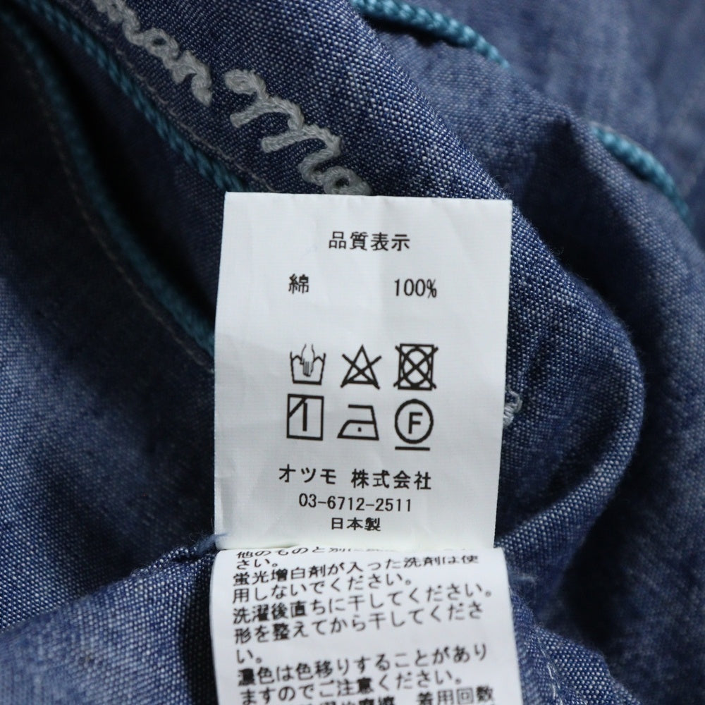 HUMAN MADE(ヒューマンメイド) 22SS WESTERN CHAMBRAY SHIRT アヒル刺繍 ウエスタンシャツ インディゴ