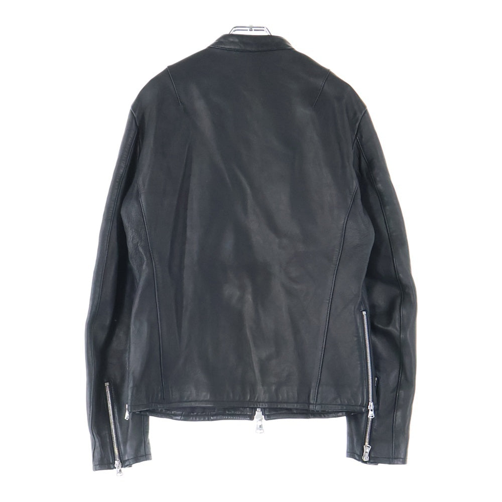 ISAMU KATAYAMA BACKLASH(イサムカタヤマバックラッシュ) スペインシープレザー シングルライダースジャケット B-1572-01 ブラック