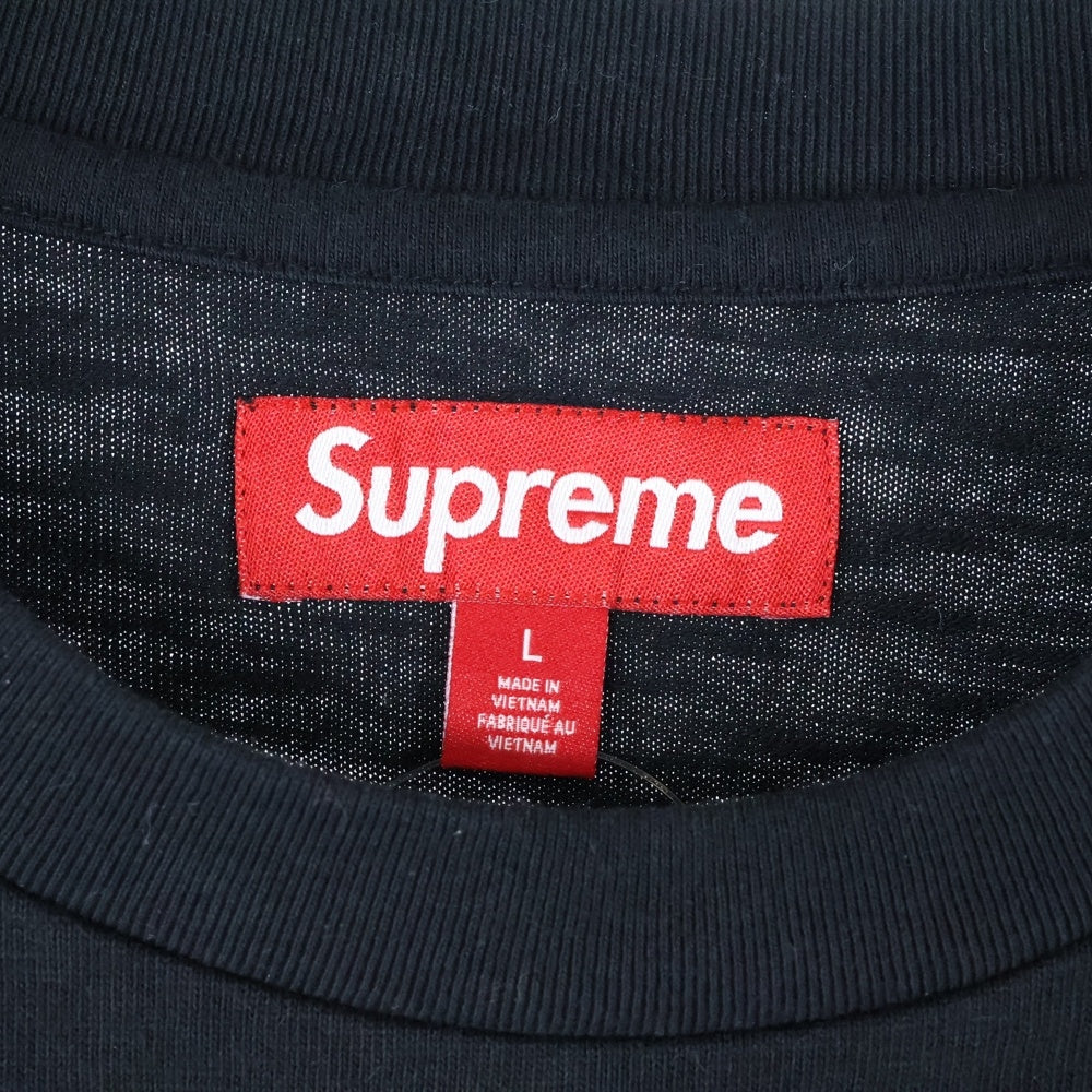 SUPREME(シュプリーム) 25SS S/S Pocket Tee クラシックロゴ ポケット 半袖 カットソー Tシャツ ブラック
