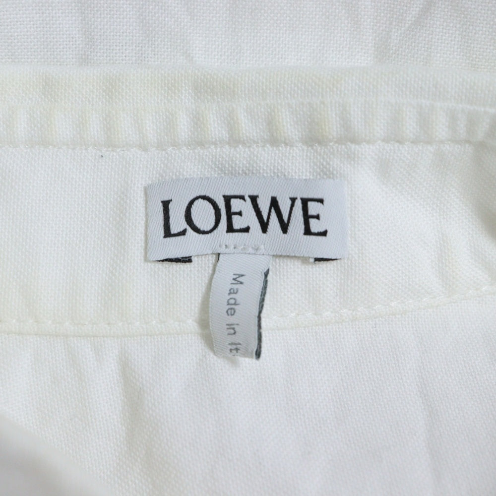 LOEWE(ロエベ) アナグラムロゴ刺繍 オックスフォード長袖シャツ H526Y05W38 ホワイト