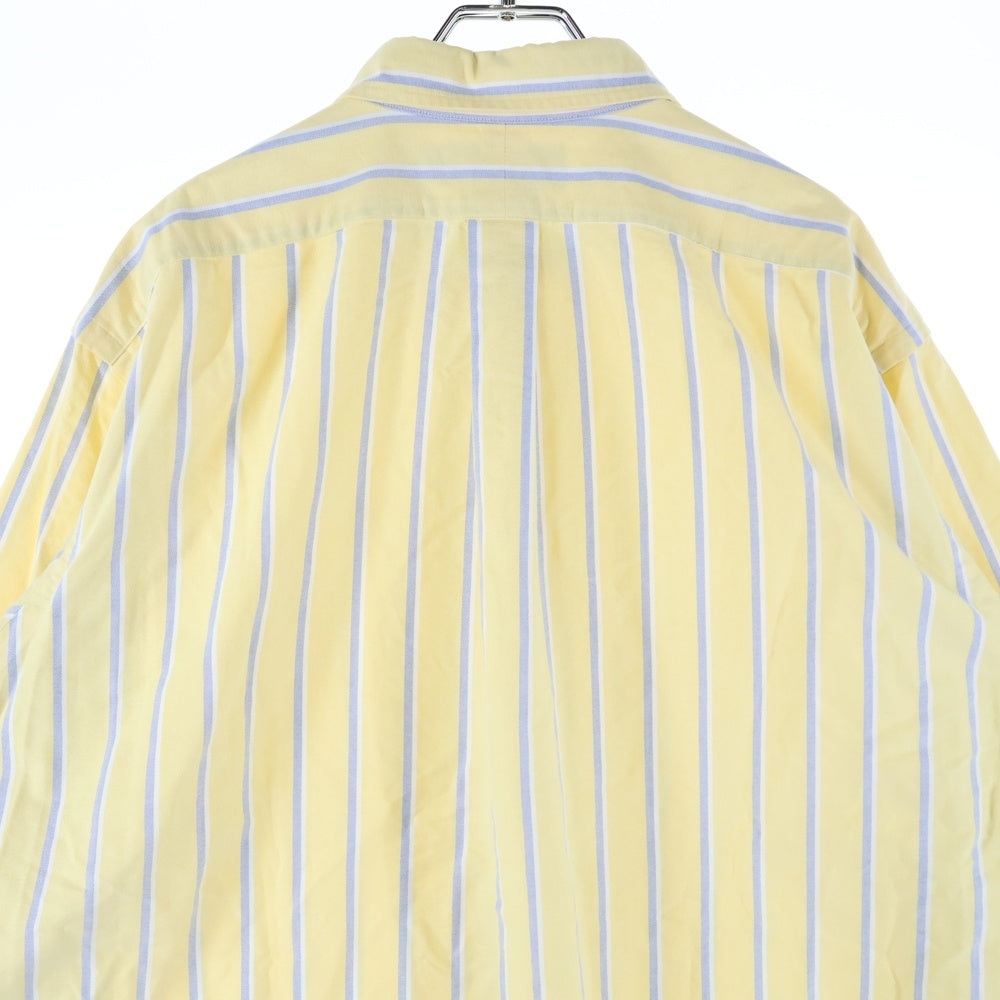 RALPH LAUREN(ラルフローレン) 胸ロゴ ストライプ柄 長袖シャツ イエロー