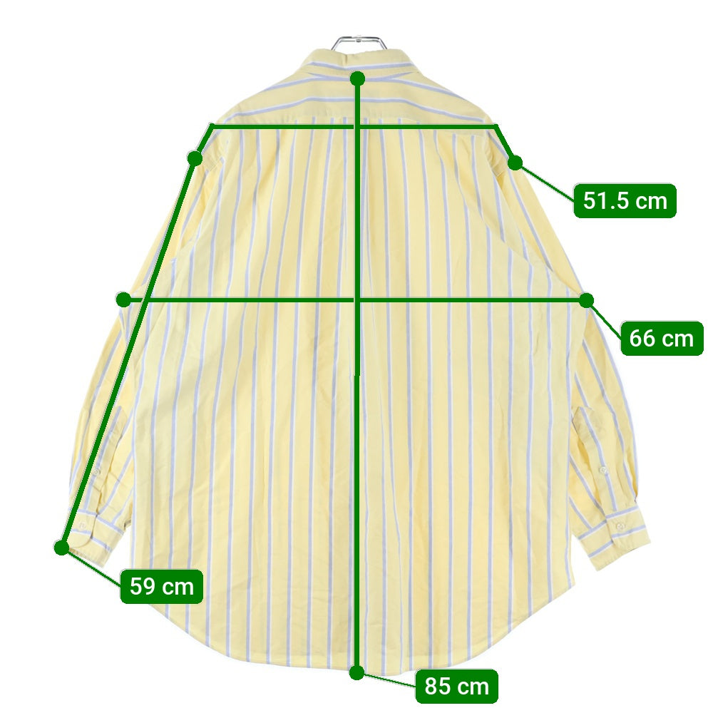 RALPH LAUREN(ラルフローレン) 胸ロゴ ストライプ柄 長袖シャツ イエロー