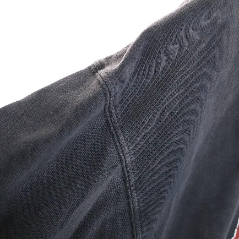 BALENCIAGA(バレンシアガ) 21AW ユーズド加工 カレッジロゴプリント プルオーバーパーカー フーディー グレー 674685 TLV89