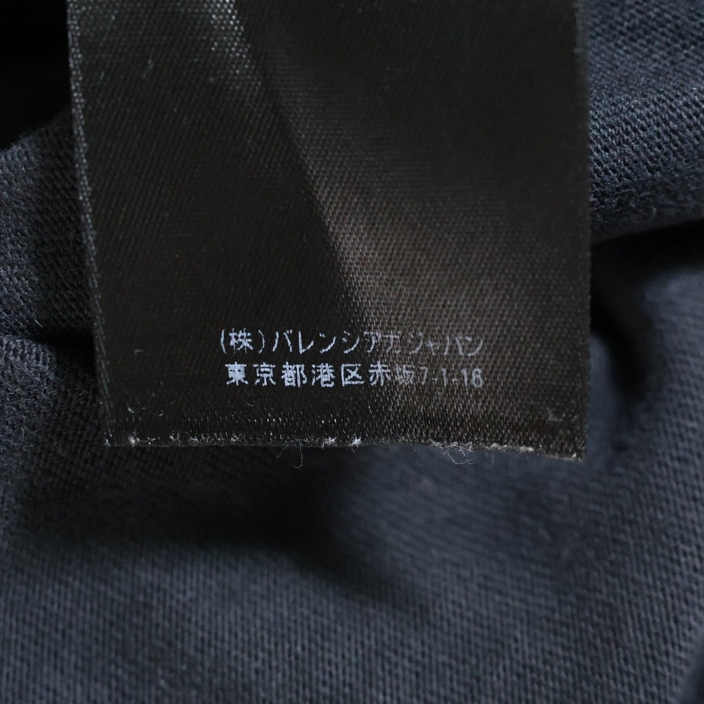 BALENCIAGA(バレンシアガ) 21AW ユーズド加工 カレッジロゴプリント プルオーバーパーカー フーディー グレー 674685 TLV89