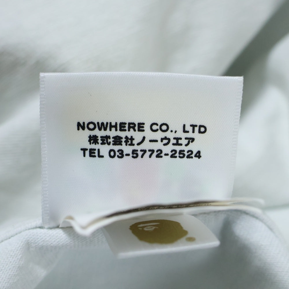 A BATHING APE(アベイシングエイプ) Gold Zip Shark Tee ゴールドシップ シャーク プリント クルーネック コットン 半袖Tシャツ カットソー ライトブルー 001TEG301015X