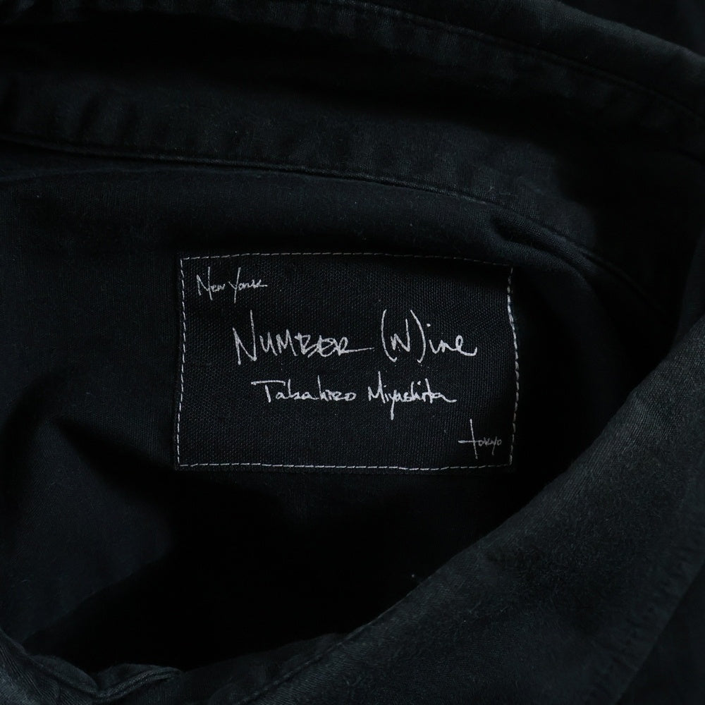 NUMBER (N)INE(ナンバーナイン) エポーレット カットオフ ノースリーブ レギュラーカラーシャツ レディース ブラック