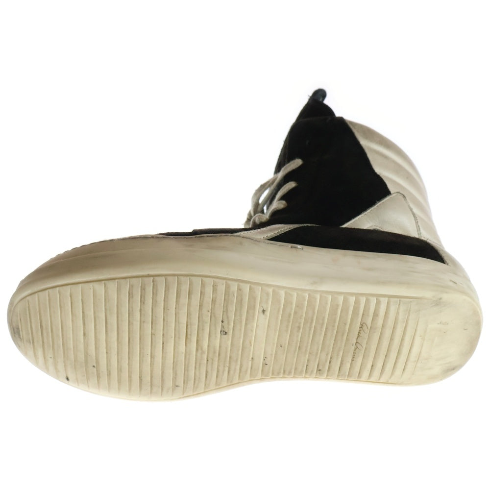 Rick Owens(リックオウエンス) Geobasket ジオバスケット スエードレザー ハイカットスニーカー レザーブーツ ブラック/ホワイト