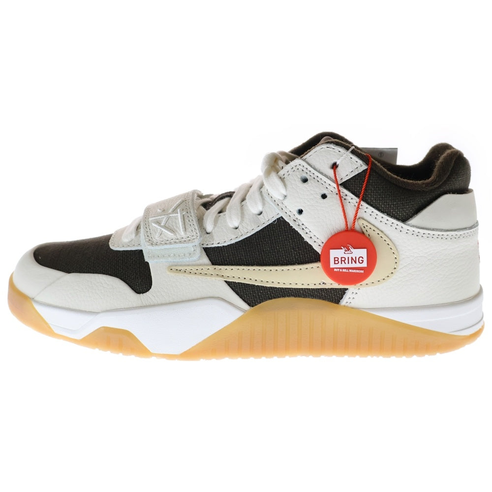 NIKE(ナイキ) ×TRAVIS SCOTT JORDAN JUMPMAN JACK トラヴィススコット ジョーダン ジャンプマン ローカットスニーカー ホワイト/ブラウン US9/27cm FZ8117‐100
