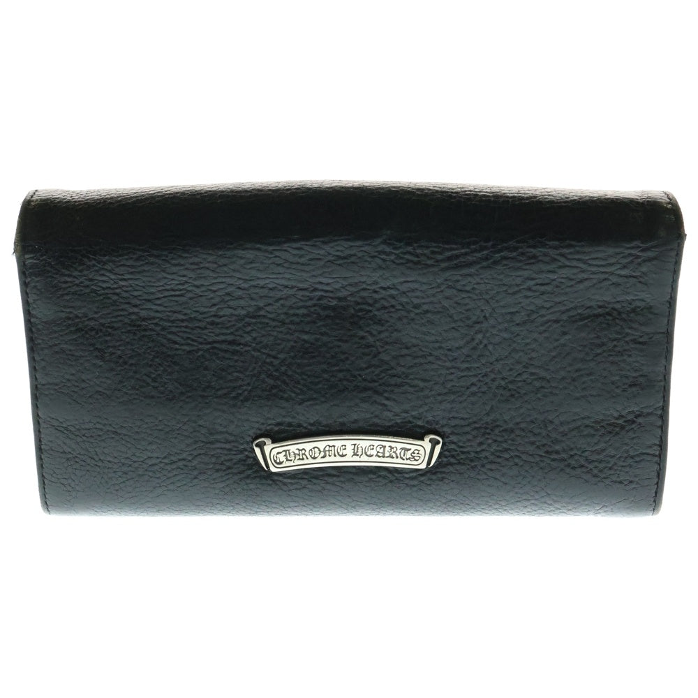 CHROME HEARTS(クロムハーツ) JUDY CROSS BALL ジュディ クロス ボール ボタン レザーウォレット 長財布 ブラック BCA366