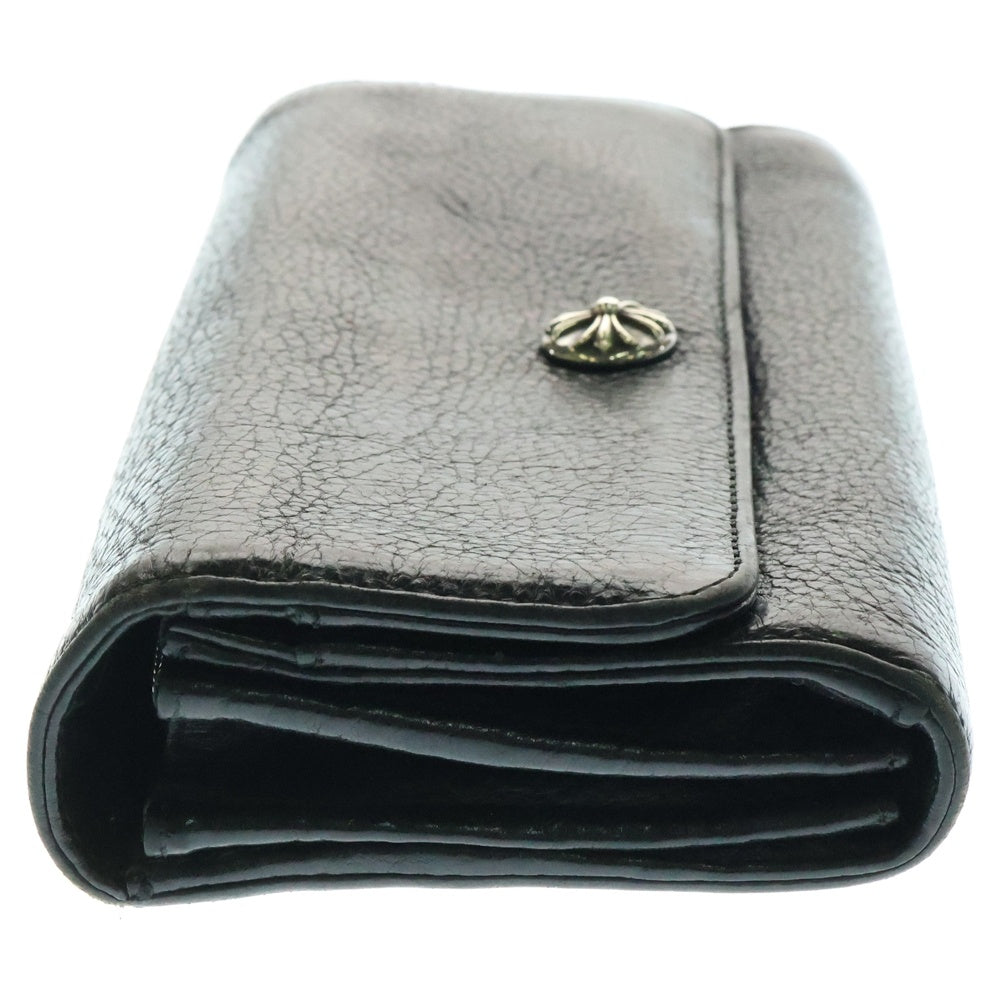 CHROME HEARTS(クロムハーツ) JUDY CROSS BALL ジュディ クロス ボール ボタン レザーウォレット 長財布 ブラック BCA366