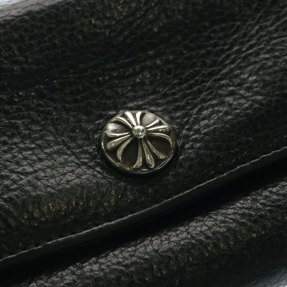 CHROME HEARTS(クロムハーツ) JUDY CROSS BALL ジュディ クロス ボール ボタン レザーウォレット 長財布 ブラック BCA366