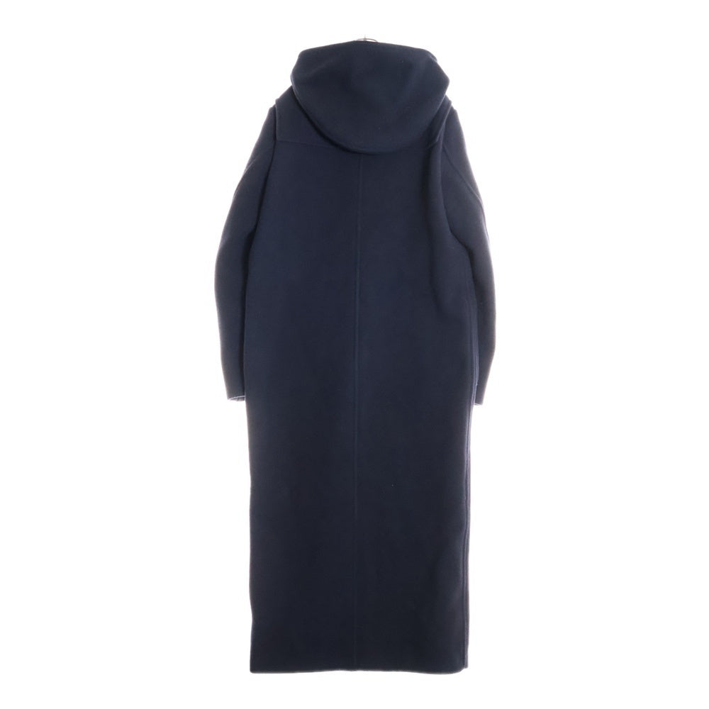 PRADA(プラダ) 23AW ウール フーデッド ロングダッフルコート ジャケット ネイビー SGC361