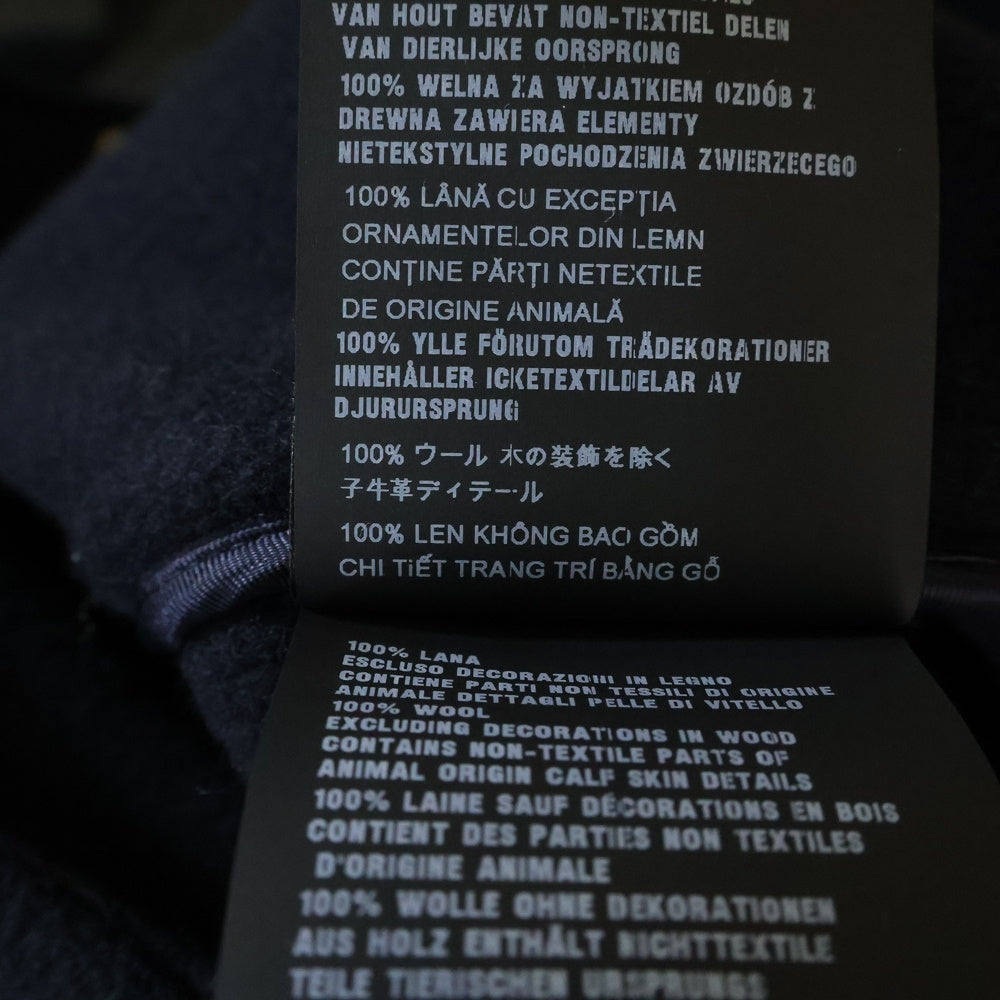 PRADA(プラダ) 23AW ウール フーデッド ロングダッフルコート ジャケット ネイビー SGC361