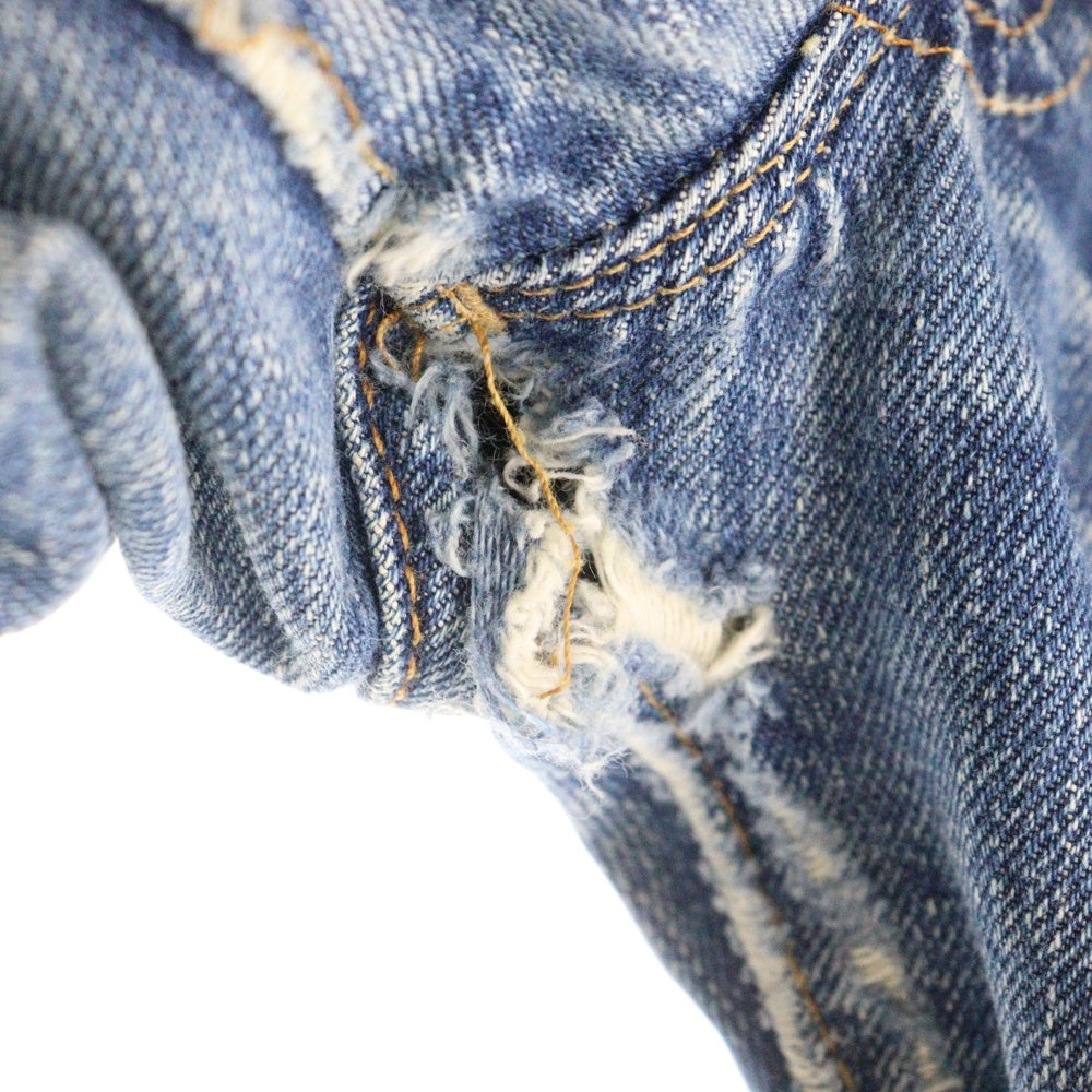 Levi's(リーバイス) 70S VINTAGE 502 ボタン裏16 BIGE 後期 平行ステッチ 紙パッチ SCOVILL ZIPPER ヴィンテージ ジップフライデニムパンツ インディゴ