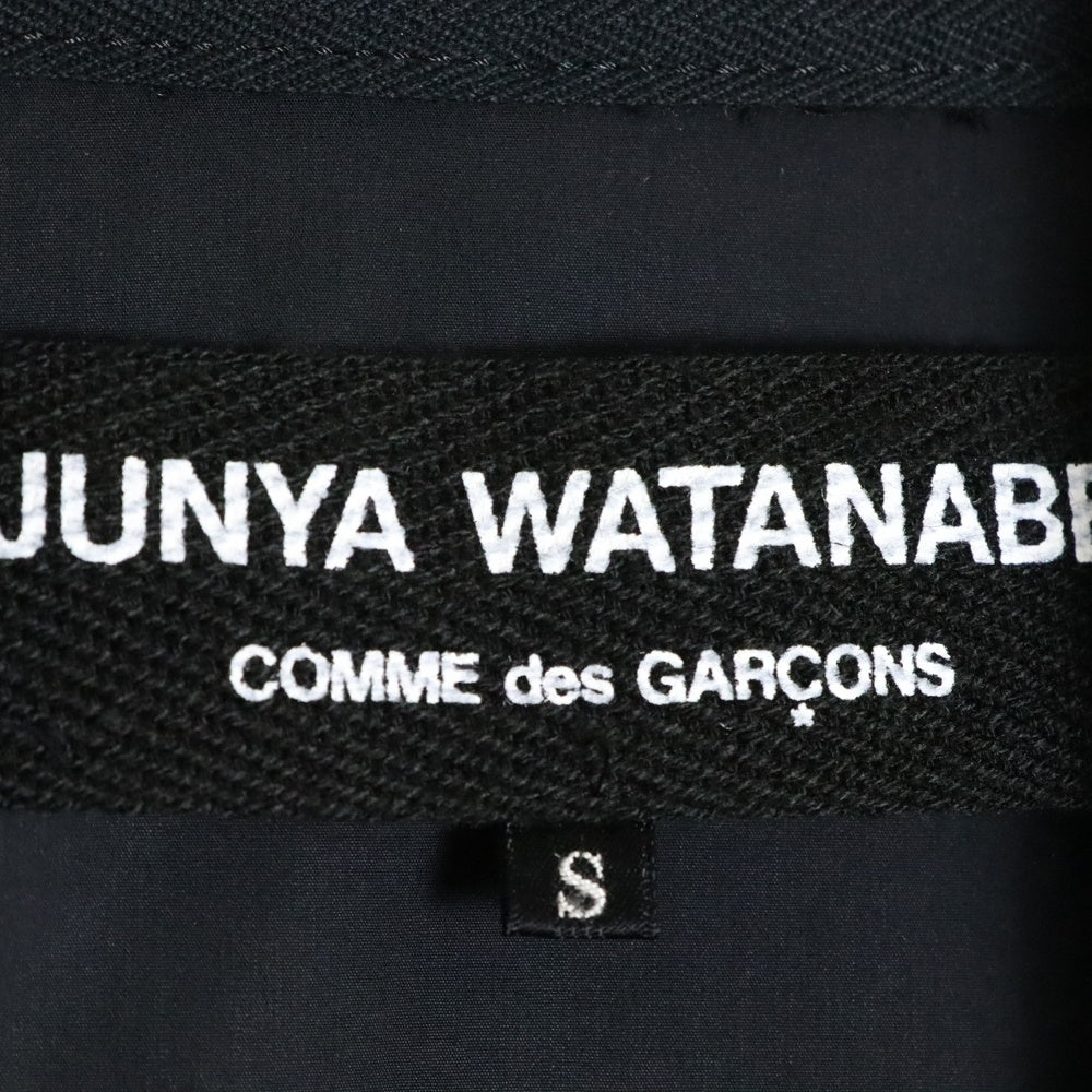 JUNYA WATANABE COMME des GARCONS(ジュンヤワタナベ コムデギャルソン) 19SS AD2028 裾リブ ウール ダブルライダースジャケット ブラック JC-J013