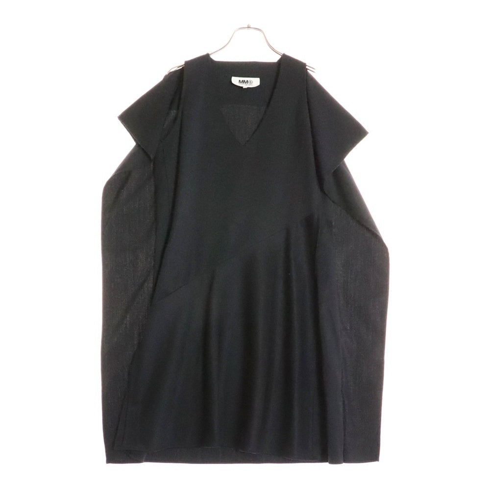 MM6 Maison Margiela(エムエムシックスメゾンマルジェラ) 18SS 変形デザイン ノースリーブ ワンピース ブラック レディース S52CT0281 S47848