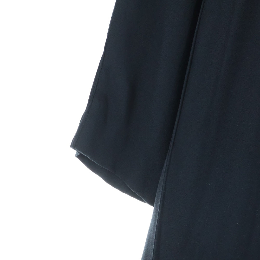 Maison Margiela 1(メゾンマルジェラ) 13AW サイドプリーツ Vネック ポリエステル ワンピース ブラック レディース S31CT0696 S42024