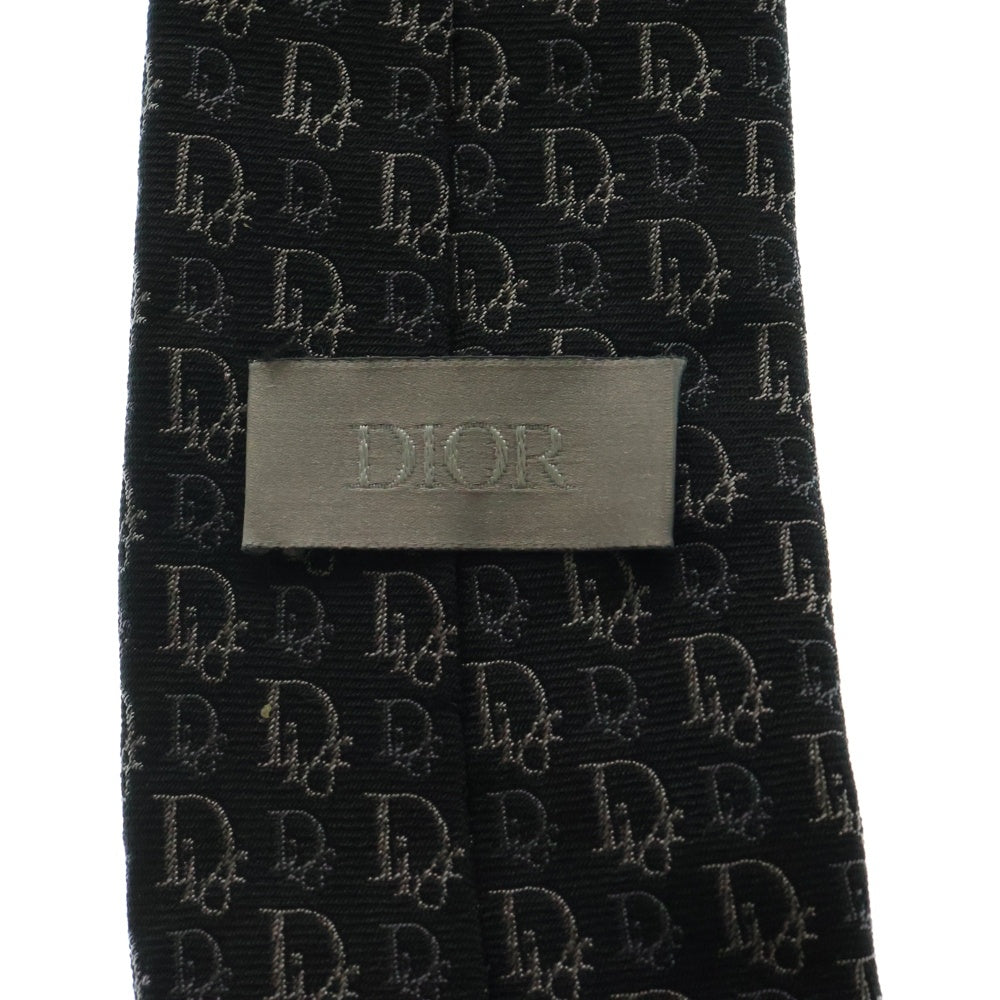 DIOR(ディオール) オブリーク総柄 シルクネクタイ ネイビー