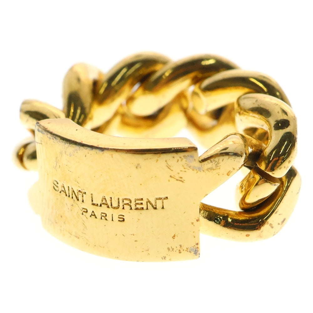 SAINT LAURENT PARIS(サンローランパリ) BAGUE CHAINE GOURMET チャンキー チェーンリング ゴールド