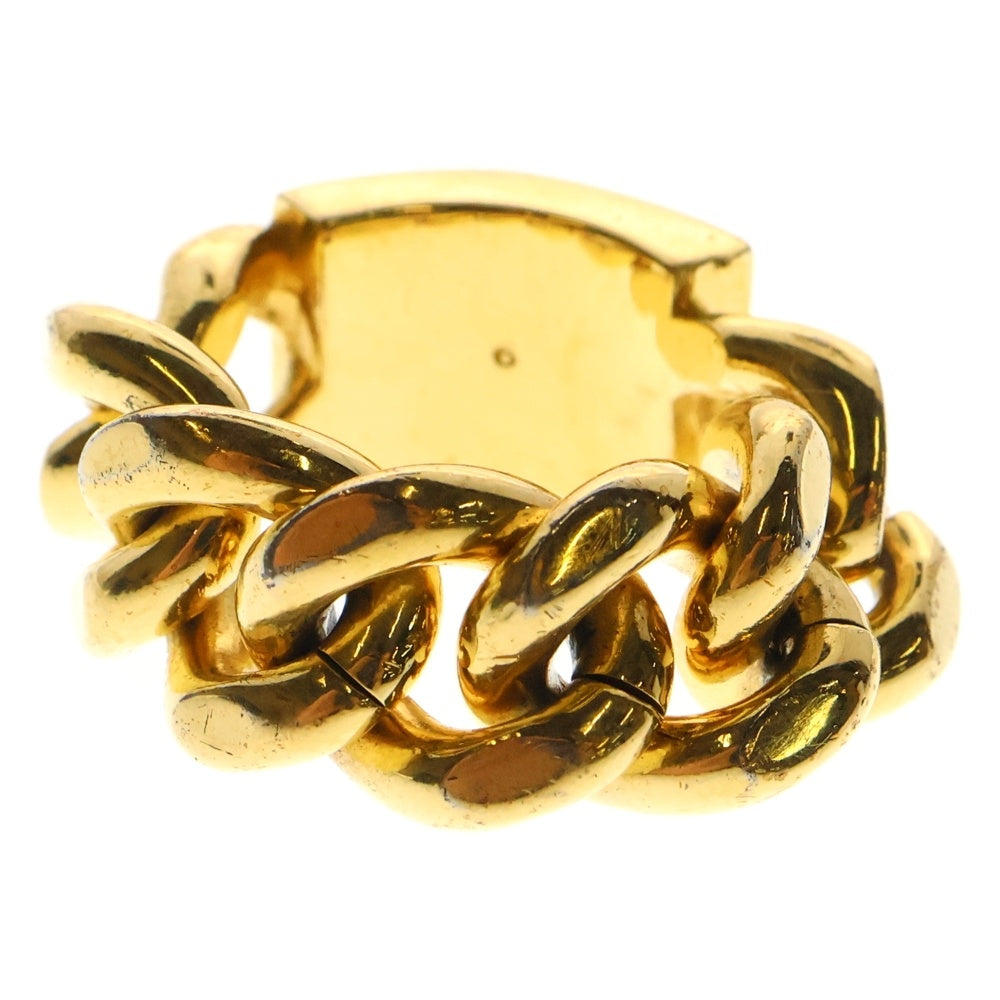 SAINT LAURENT PARIS(サンローランパリ) BAGUE CHAINE GOURMET チャンキー チェーンリング ゴールド