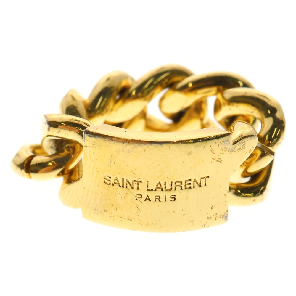 SAINT LAURENT PARIS(サンローランパリ) BAGUE CHAINE GOURMET チャンキー チェーンリング ゴールド
