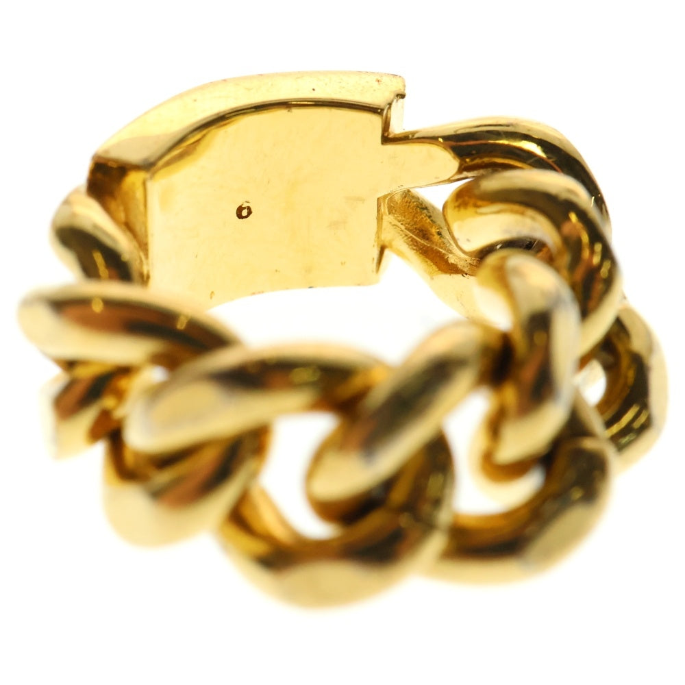 SAINT LAURENT PARIS(サンローランパリ) BAGUE CHAINE GOURMET チャンキー チェーンリング ゴールド
