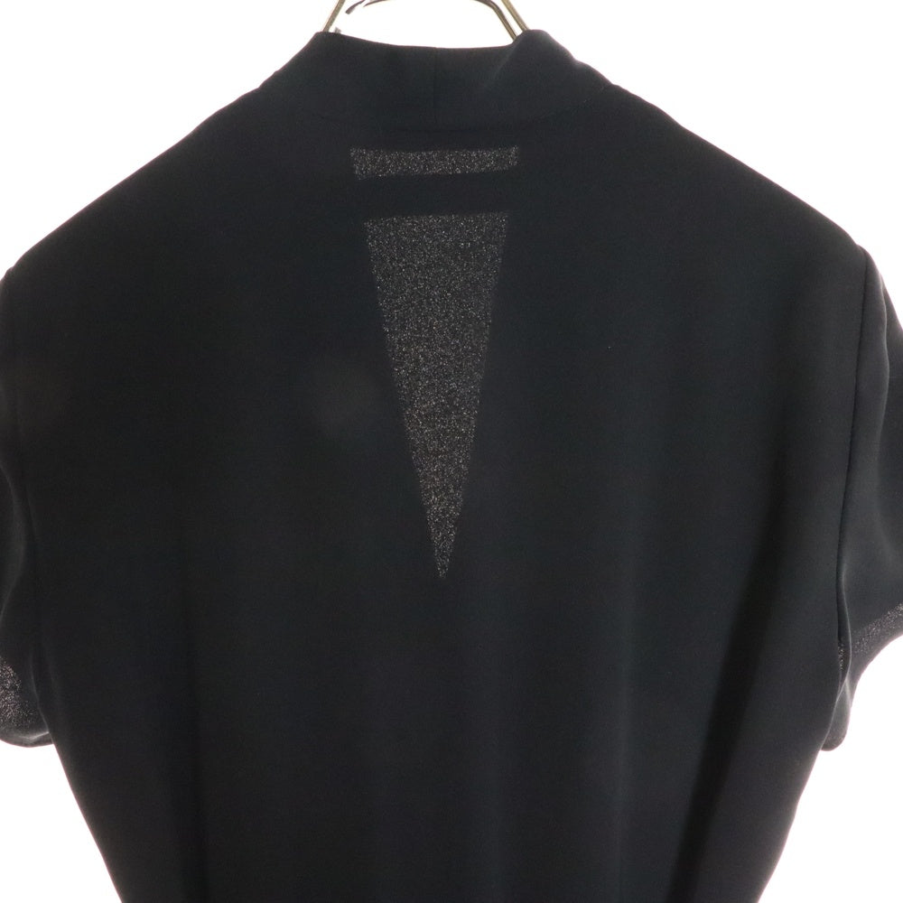 【美品】ローレンラルフローレン ロング丈 ワンピース ベルト ブラック S LAUREN RALPH LAUREN(ローレンラルフローレン) ポリエステル ベルト