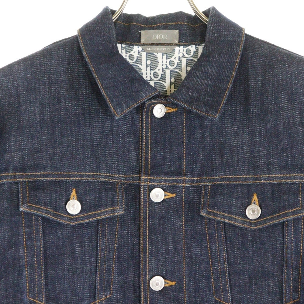 Dior HOMME(ディオールオム) 20SS トロッターロゴ オブリーク柄 デニムジャケット インディゴ 013D482B226X