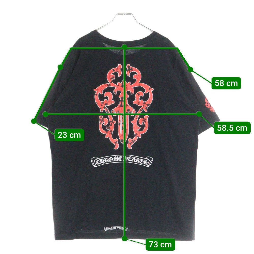 CHROME HEARTS(クロムハーツ) VINE DAGGER POCKET TEE ヴァインダガー 半袖ポケットTシャツ カットソー ブラック/レッド