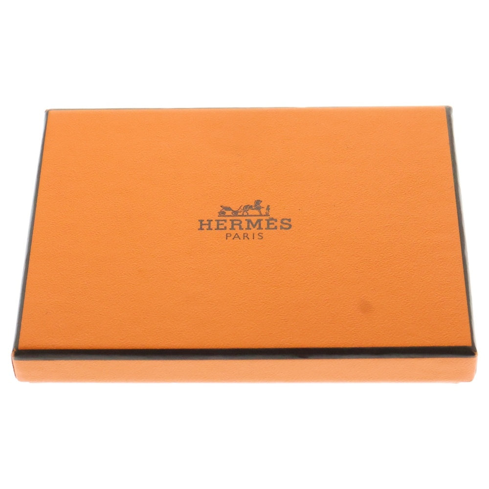 HERMES(エルメス) ロゴデザイン ヴォー スイフト スムースレザー キーホルダー レッド 069701CKK1