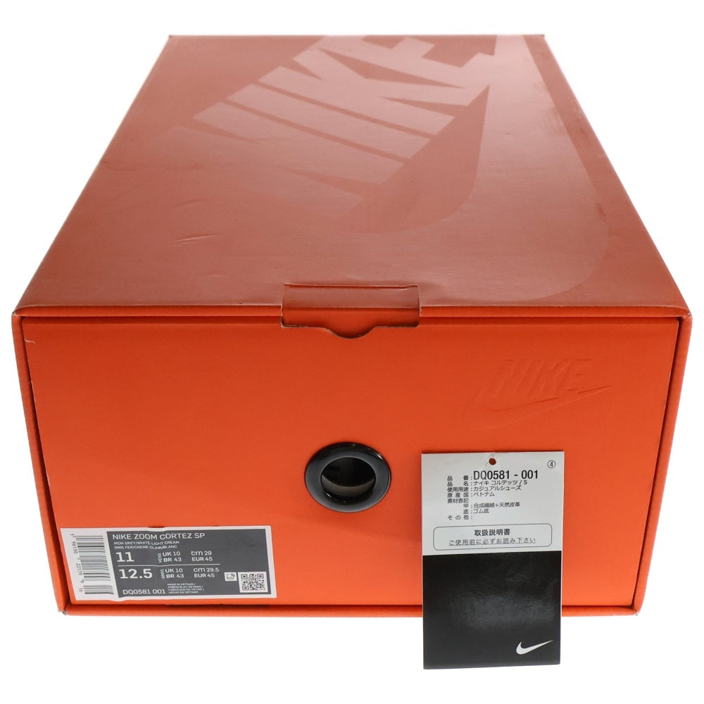 NIKE(ナイキ) ×SACAI ZOOM CORTEZ IRON GREY サカイ ズーム コルテッツ アイロン ローカットスニーカー グレー US11/29cm DQ0581-001