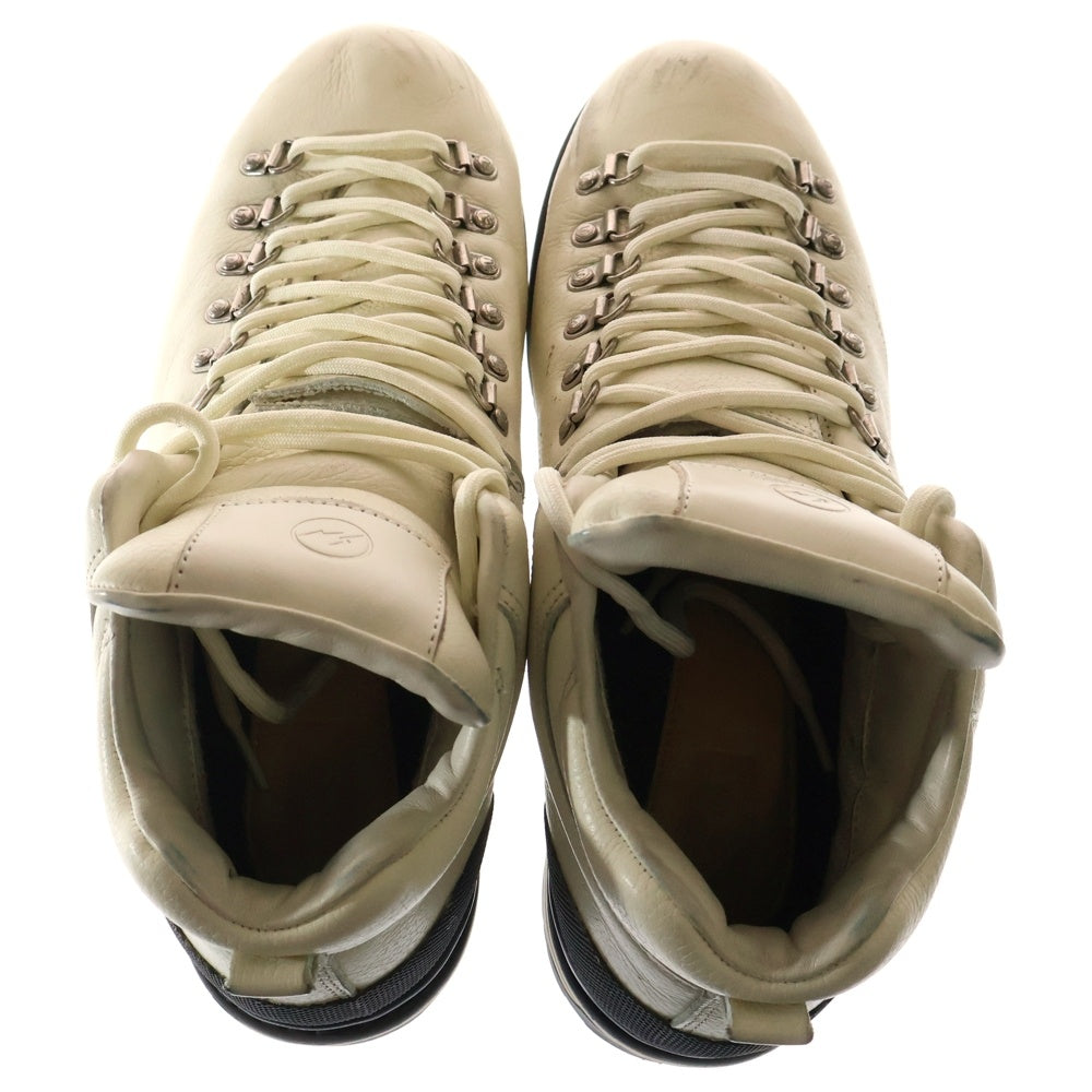 VISVIM(ヴィスヴィム) ×FRAGMENT フラグメント レザー切り替え トレッキングシューズ ハイカットスニーカー ホワイト WFR001 V03