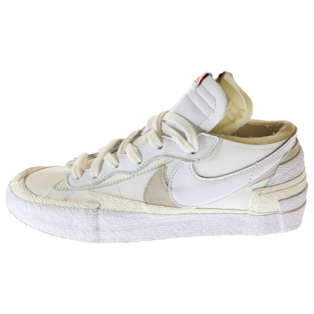 NIKE(ナイキ) ×SACAI BLAZER LOW WHITE PATENT LEATHER サカイ ブレイザー パテント レザーローカットスニーカー ホワイト US11/29cm DM6443-100